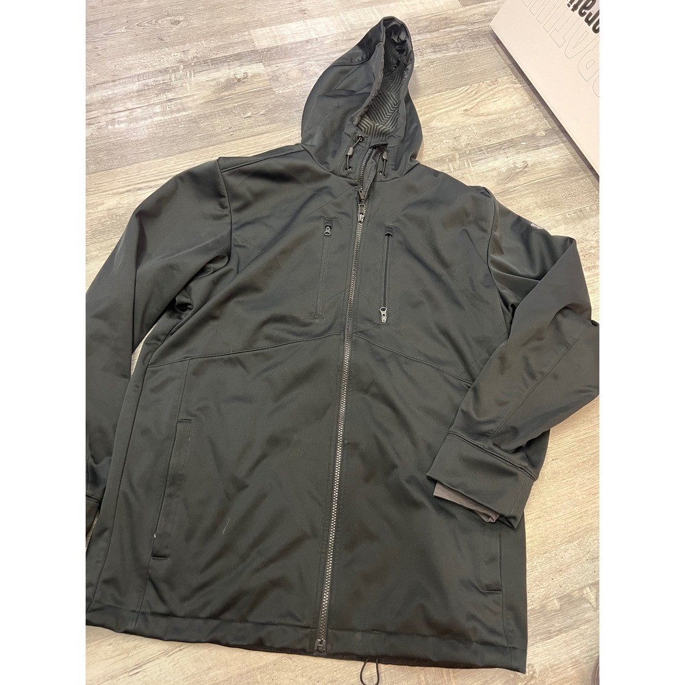 Under Armour UA Storm Softshell Jacket Mens Large Black Hooded Full Zip Fleece